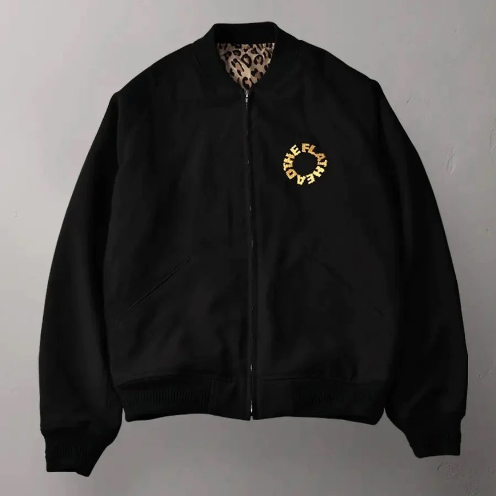 Flat Head Reversible Rayon Twill Jacket - Black